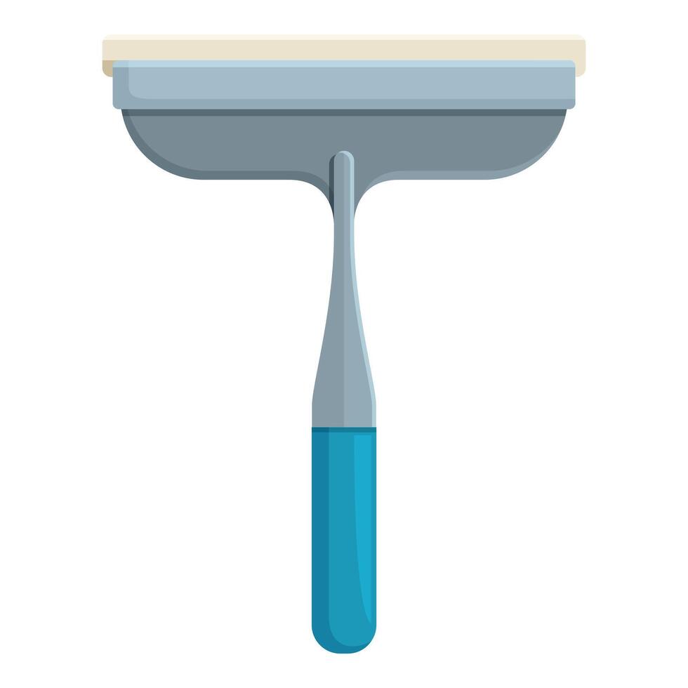 Cleaning squeegee removing dirt from glass surface vector