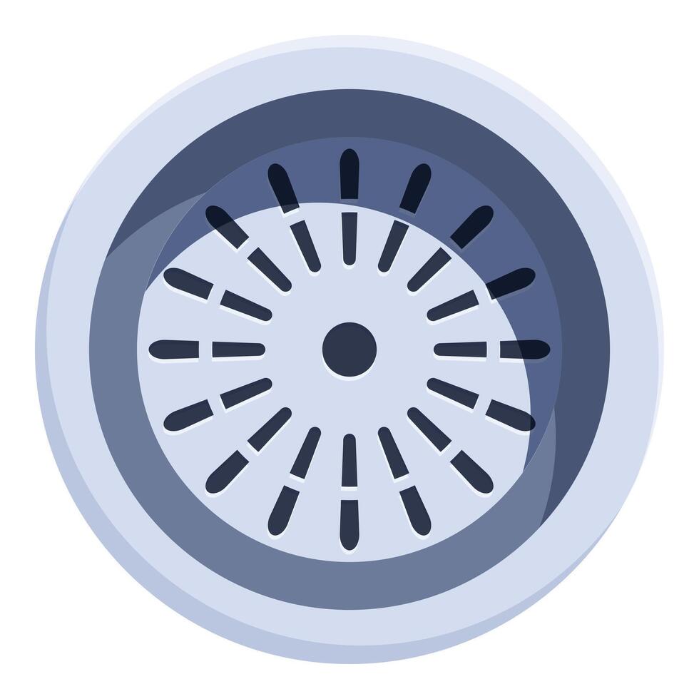 Modern round sink drain protecting from clogging vector