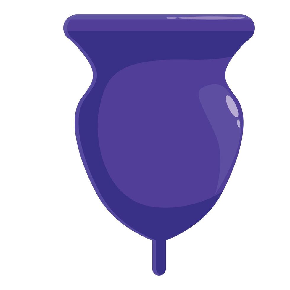 Purple menstrual cup promoting sustainable menstruation vector