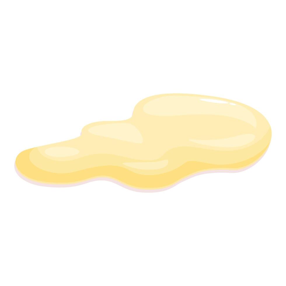 Yellow liquid puddle splashing on the ground vector