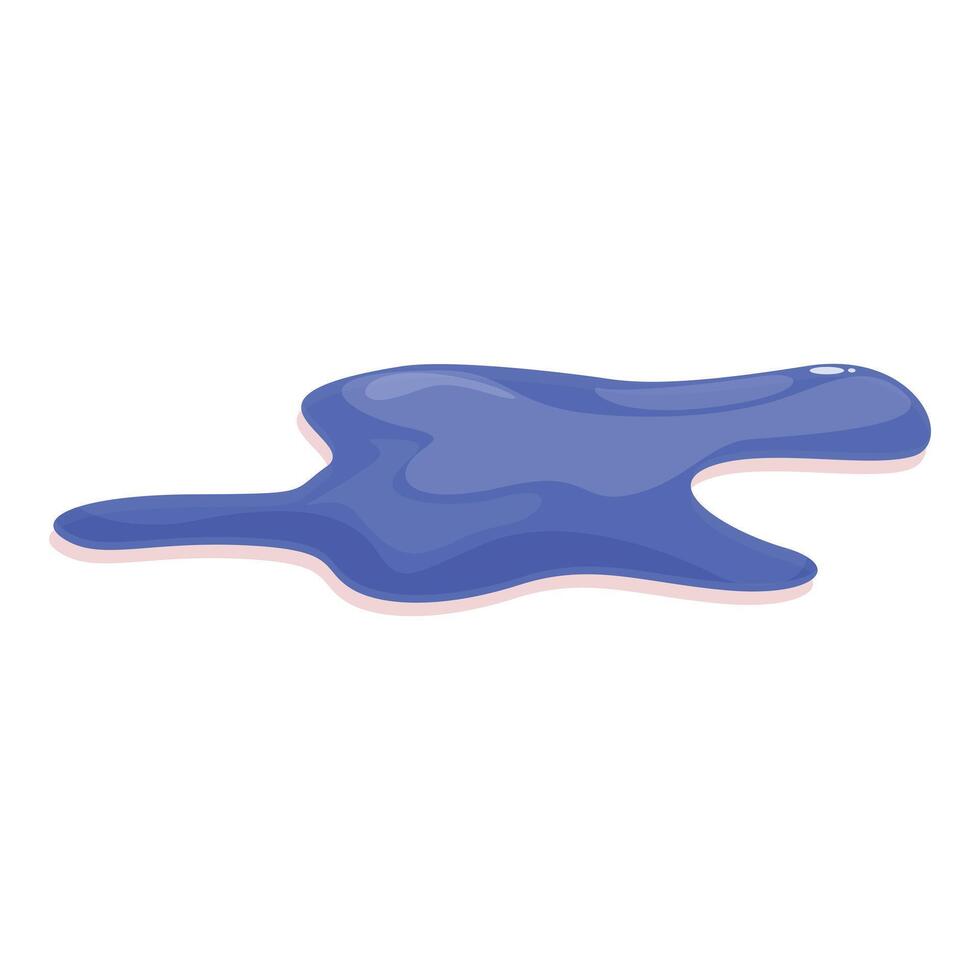 Blue liquid puddle spreading on the floor vector