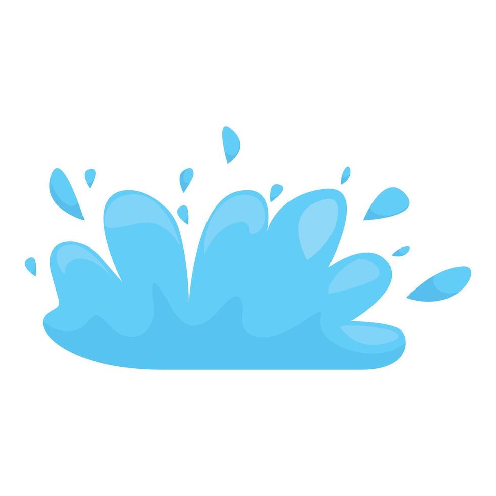 Cartoon water splashing liquid making funny shape vector