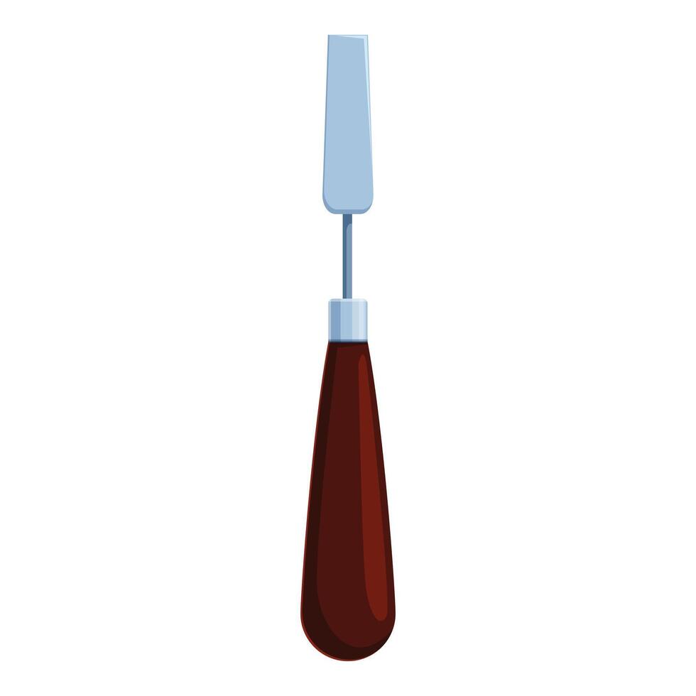 Chisel with wooden handle for carving wood vector