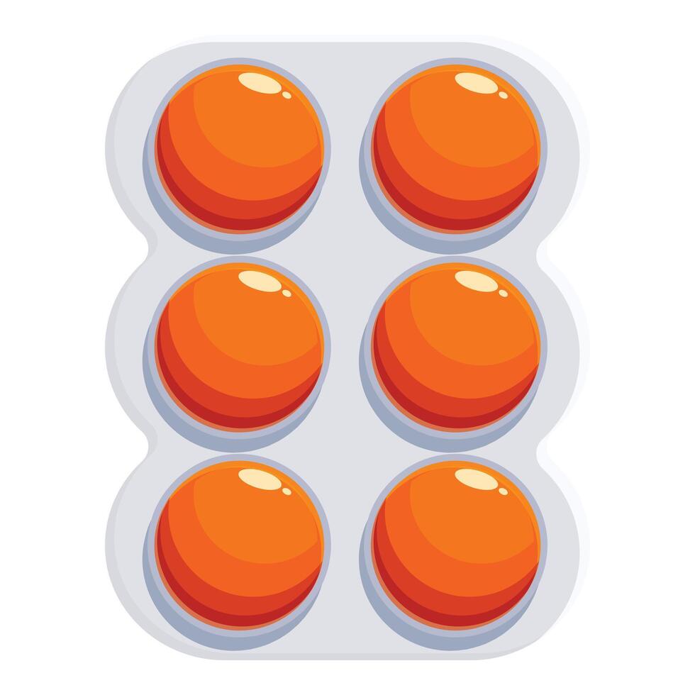 Orange vitamin pills blister showing healthcare and medicine vector