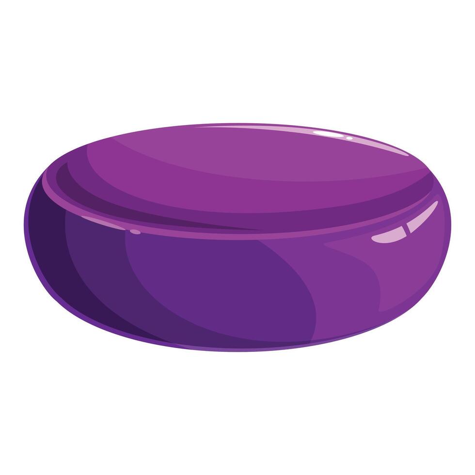 Big purple pill with shiny finish for medical treatment vector