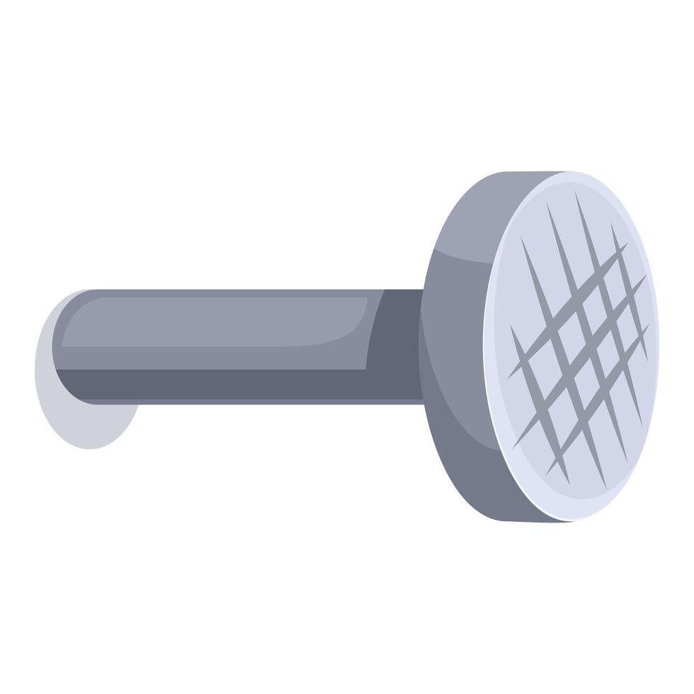 Concrete nail with cross pattern for construction works vector