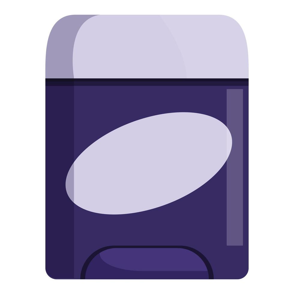 Dark blue deodorant stick with oval label for mockup design vector