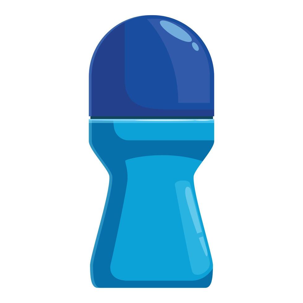 Blue deodorant roll on bottle for body odor control vector