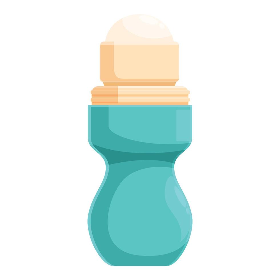 Turquoise roll on deodorant providing long lasting freshness vector