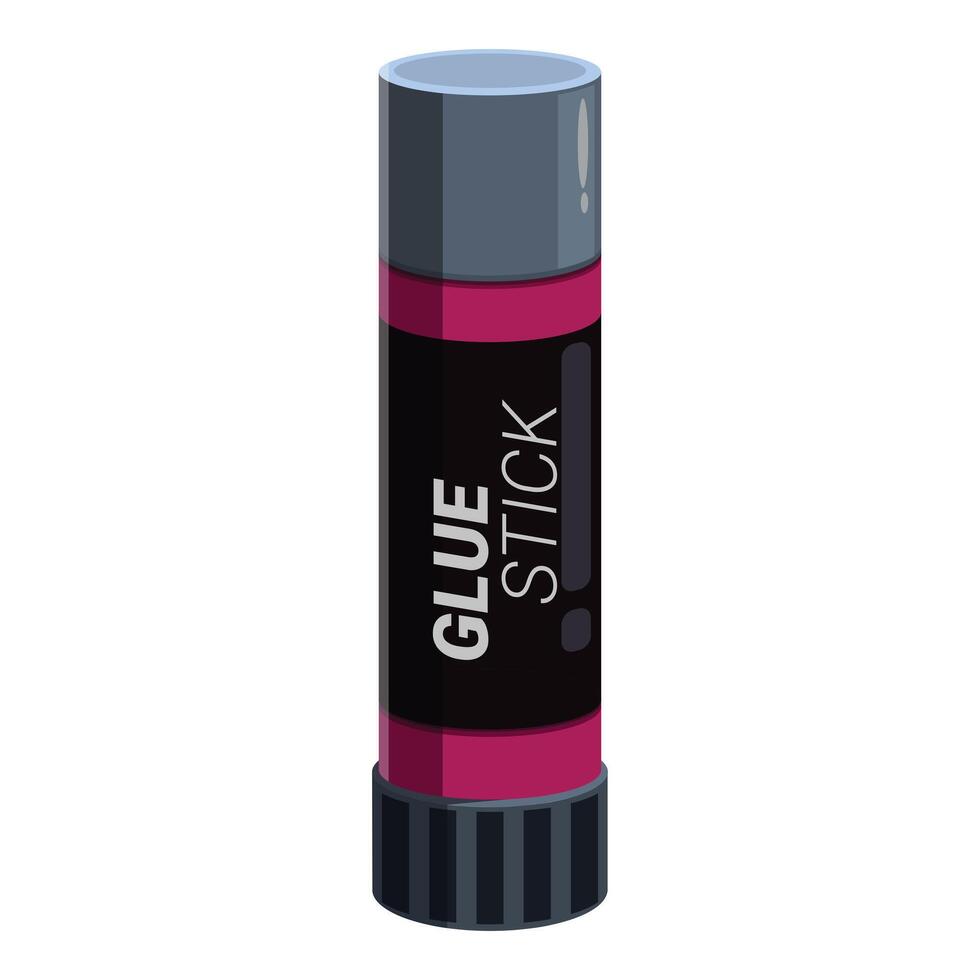 Purple glue stick standing up on white background vector