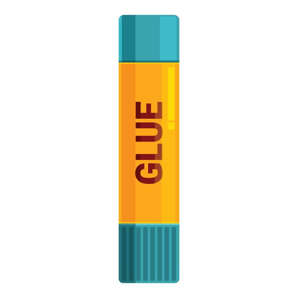 Yellow glue stick standing up on white background vector