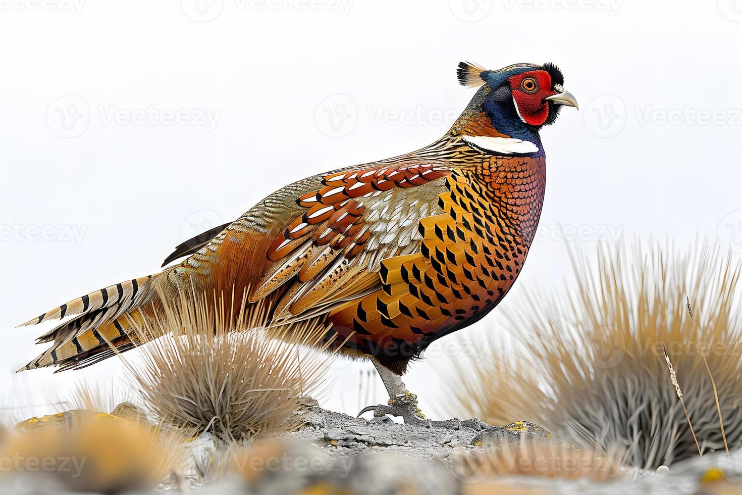 Vibrant Male Pheasant in Natural Habitat Perfect for Wildlife Posters or Nature Prints photo