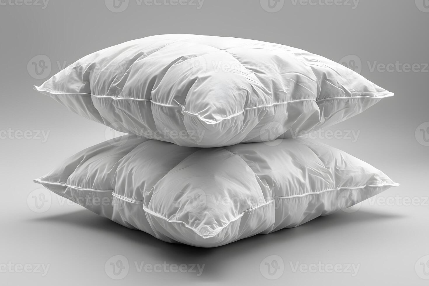Soft White Pillows Stacked - Comfortable Bedding for Bedroom Decor and Sleep Enhancement photo