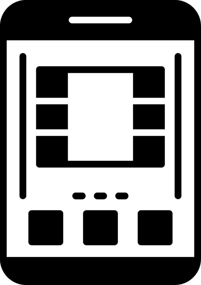 reel Icon Design mobile Symbol vector