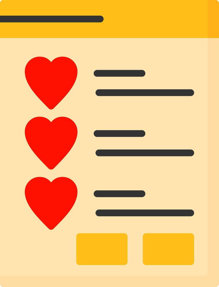 Wishlist Icon Design vector