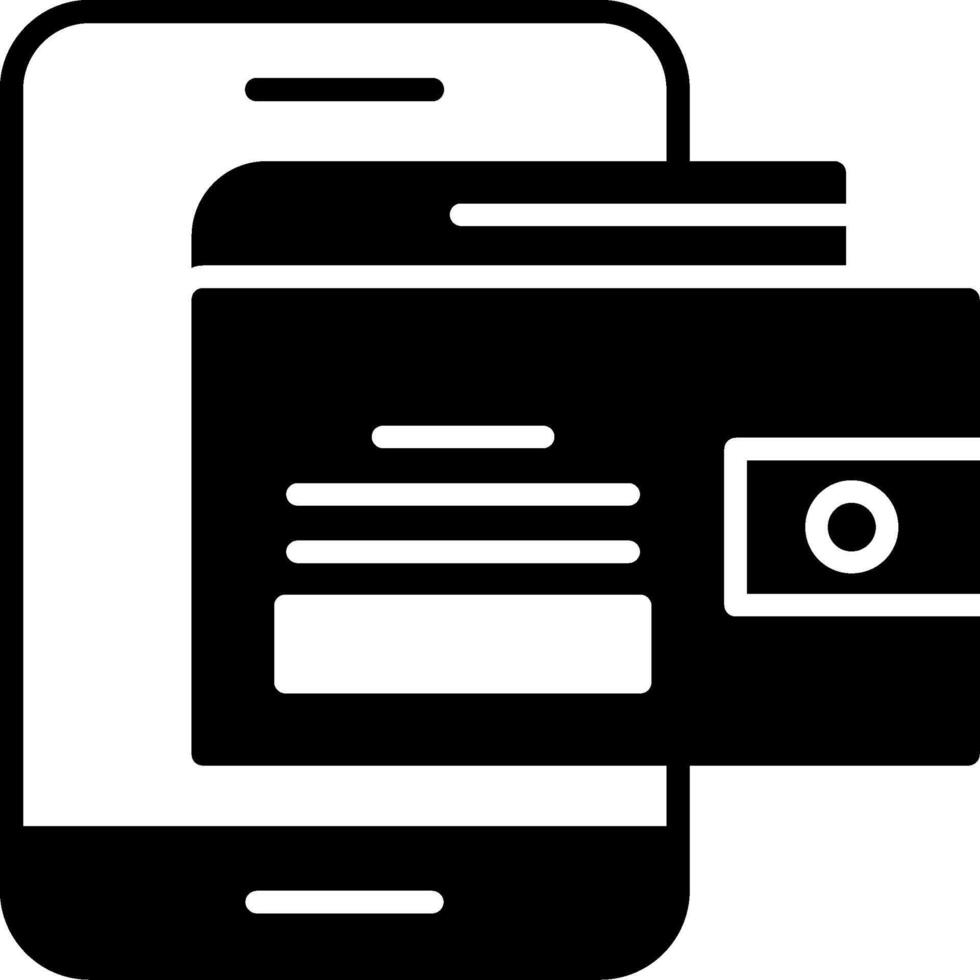 Mobile wallet Icon Design Symbol vector