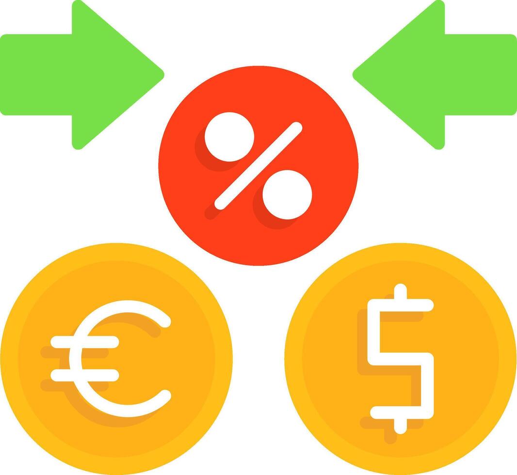 Exchange rate Icon Design Symbol vector