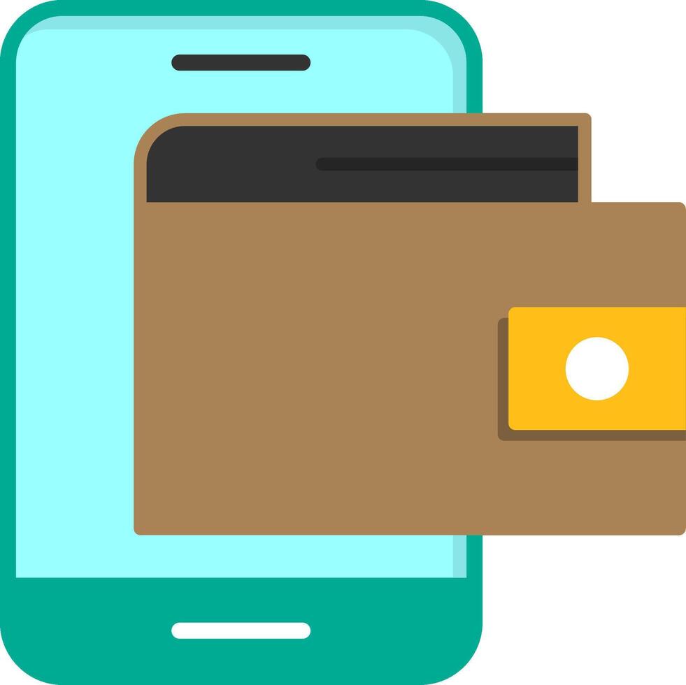 Mobile wallet Icon Design Symbol vector