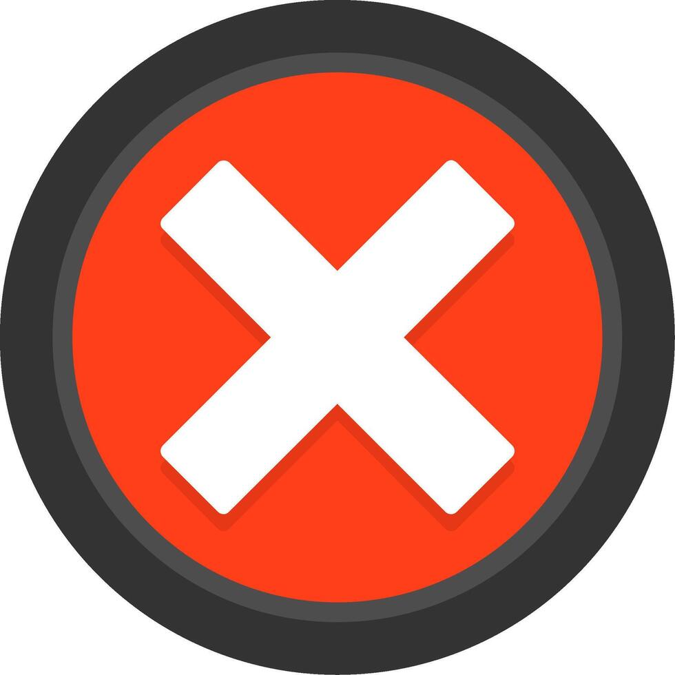 Crossmark Icon Design vector