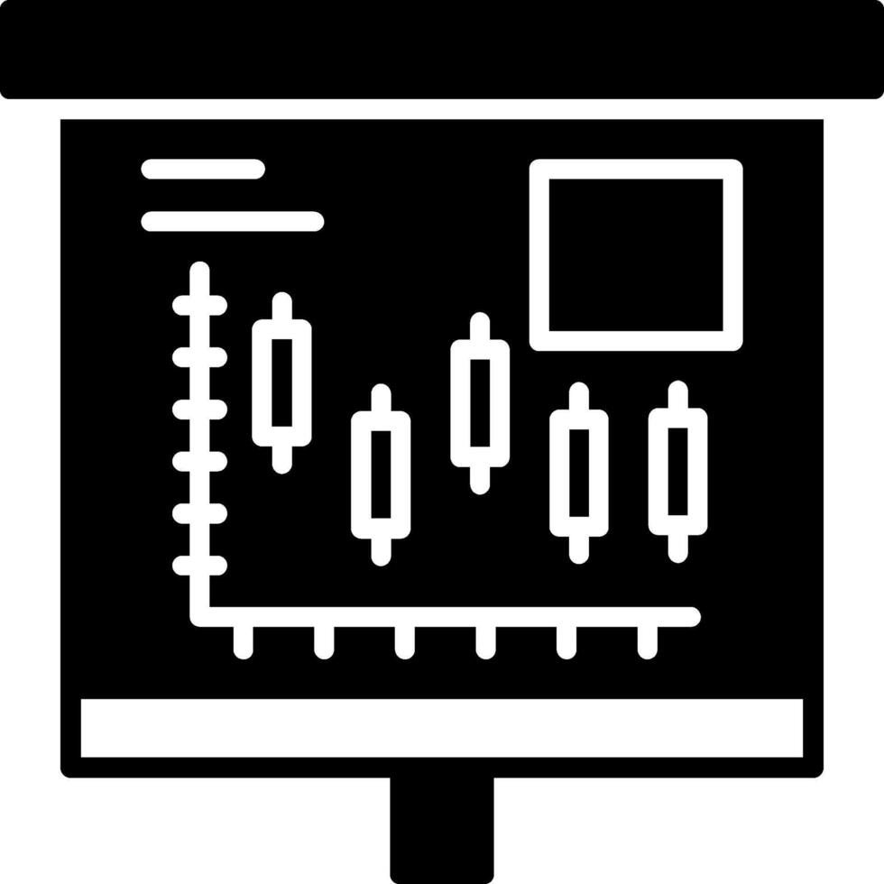 Candlestick Chart Icon Design Symbol vector