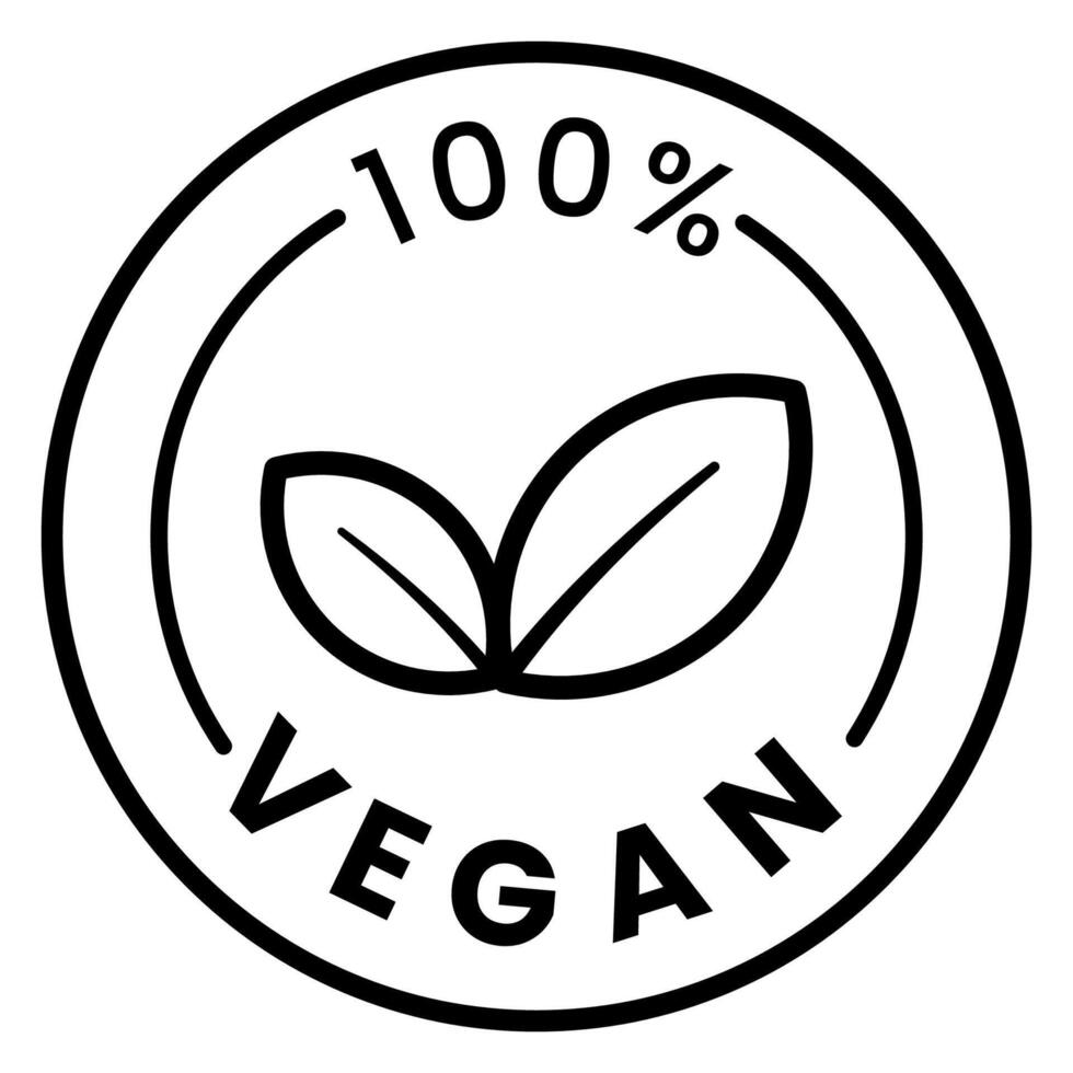 Vegan and vegetarian label for food vector