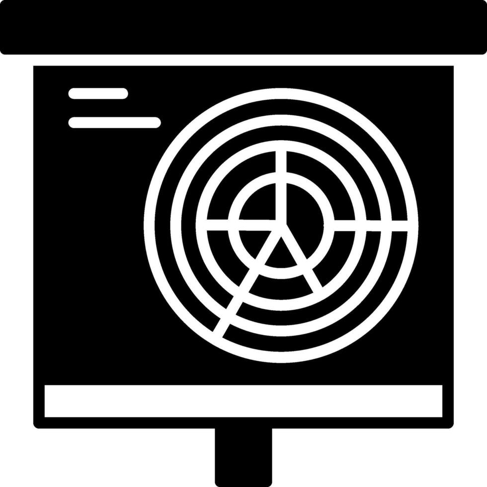 Radar Pie Chart Icon Design Symbol vector