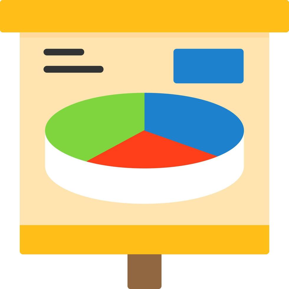 3D Pie Chart Icon Design Symbol vector