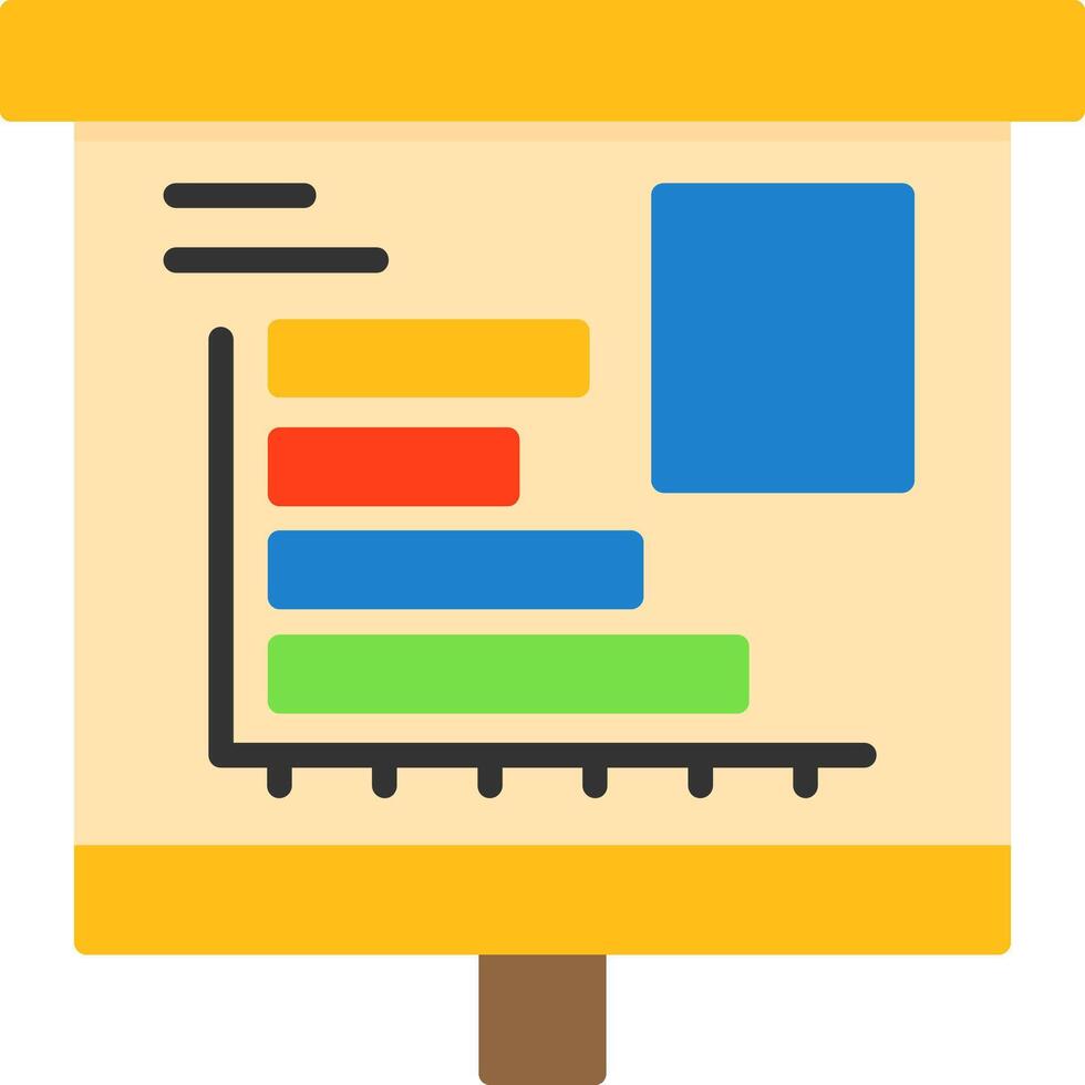 Horizontal Bar Chart Icon Design Symbol vector