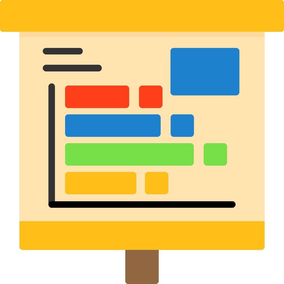 Horizontal Bars showing Icon Design Symbol vector