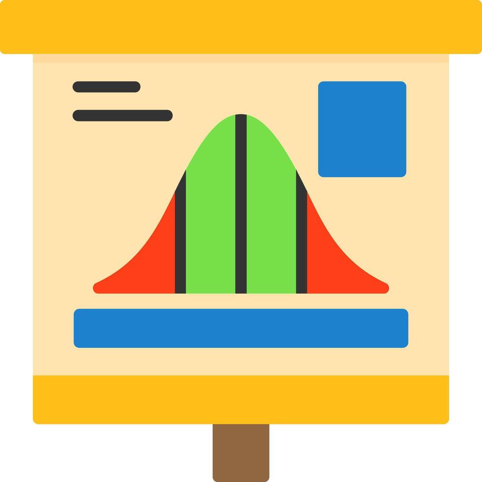 Bell Curve Graph Icon Design Symbol vector