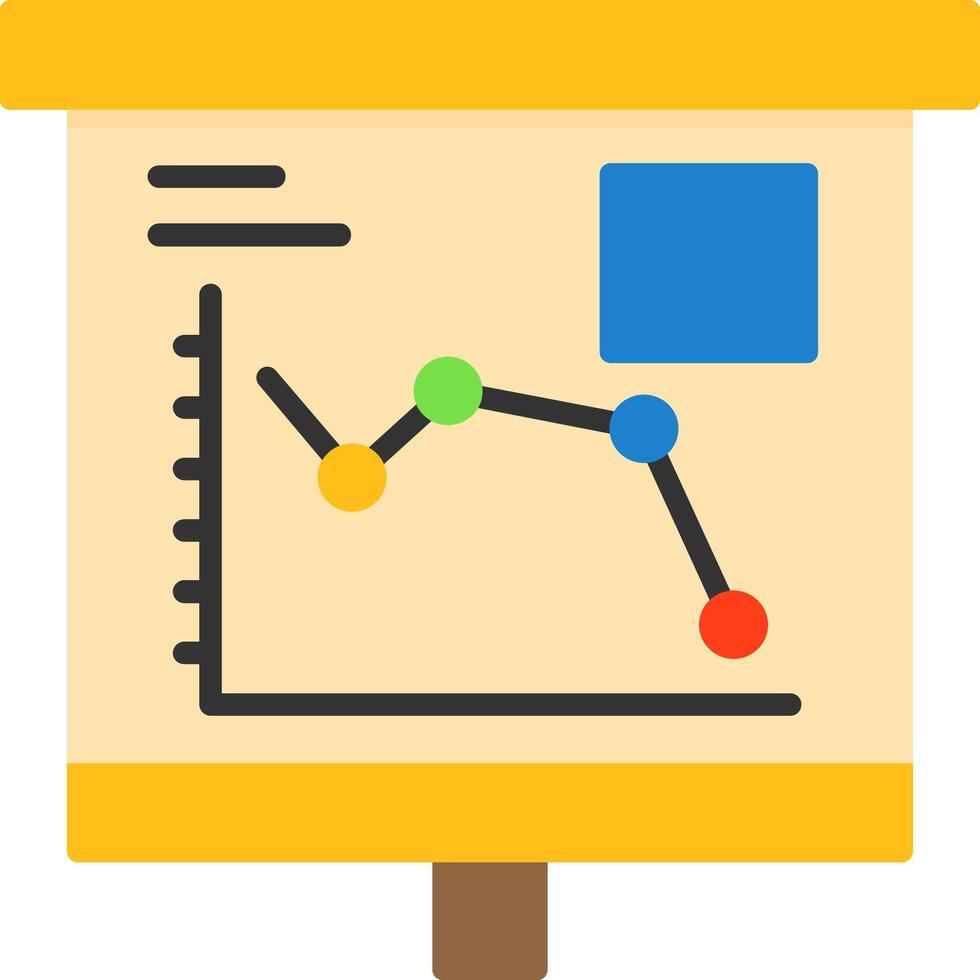 Falling Line Graph Icon Design Symbol vector