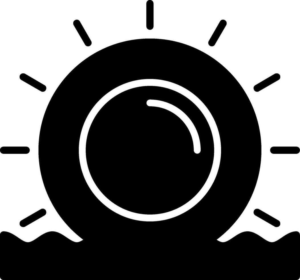 Beach sunrise Icon Design Symbol vector