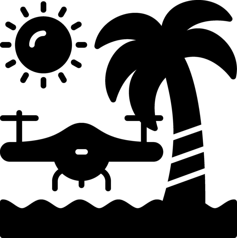 Beach drone photography Icon Design Symbol vector