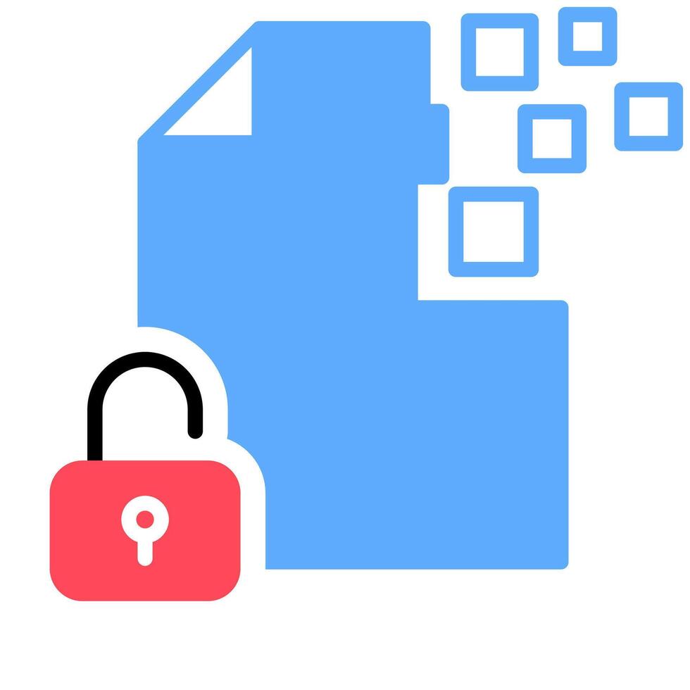 Encryption data icon, cyber security vector