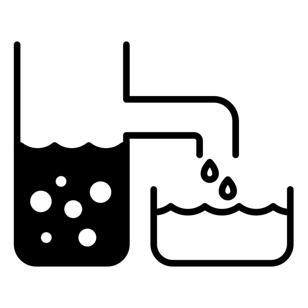 Procces Desalination of water icon vector