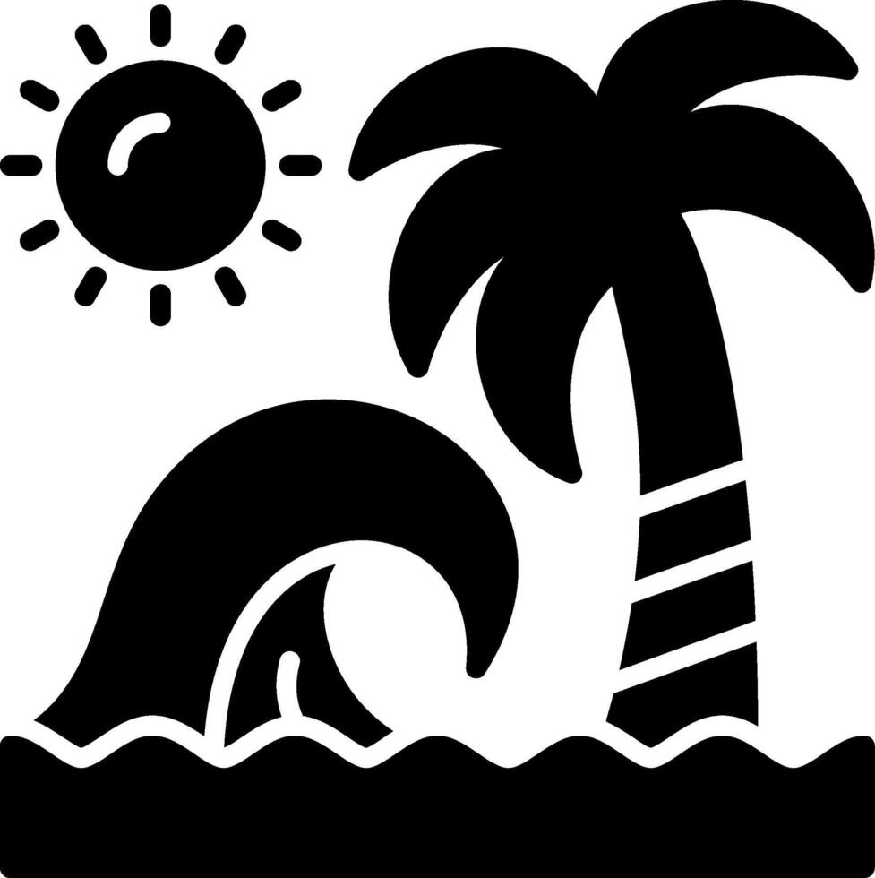 Beach Waves Icon Design Symbol vector