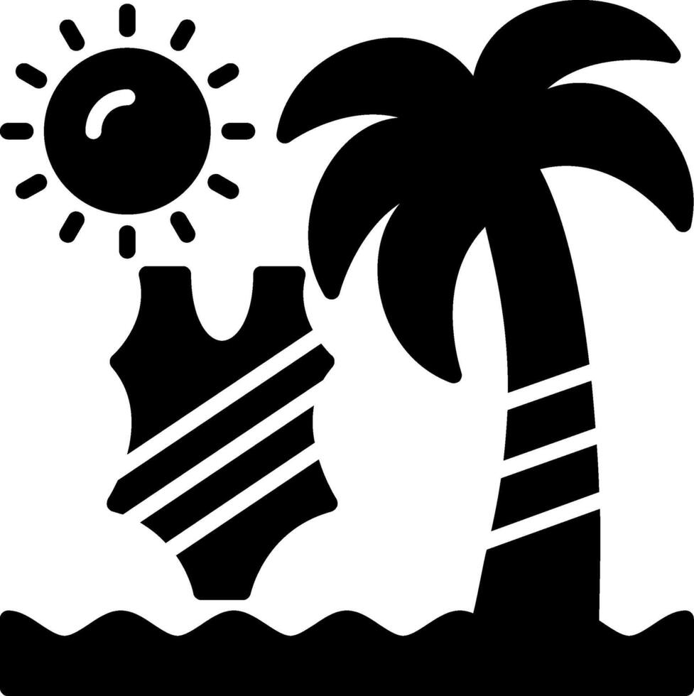 Beach fashion show Icon Design Symbol vector