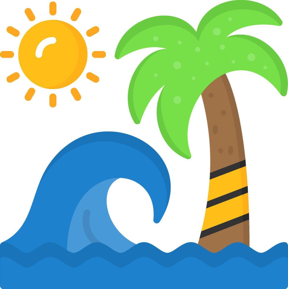 Beach Waves Icon Design Symbol vector