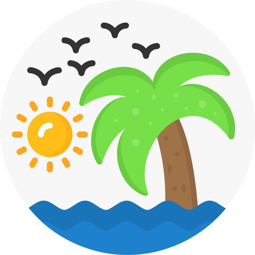 Beach painting Icon Design Symbol vector