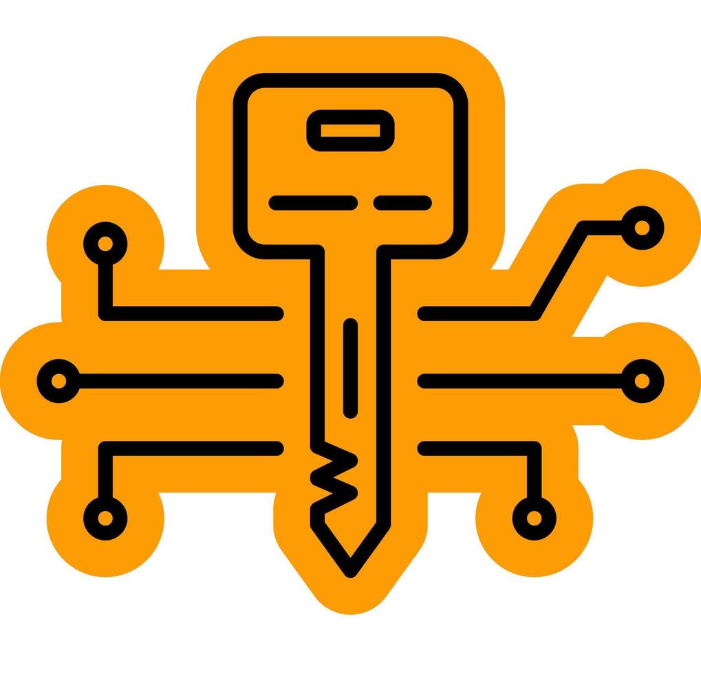 Encryption data icon, cyber security vector