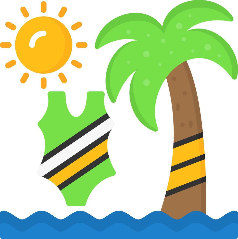 Beach fashion show Icon Design Symbol vector