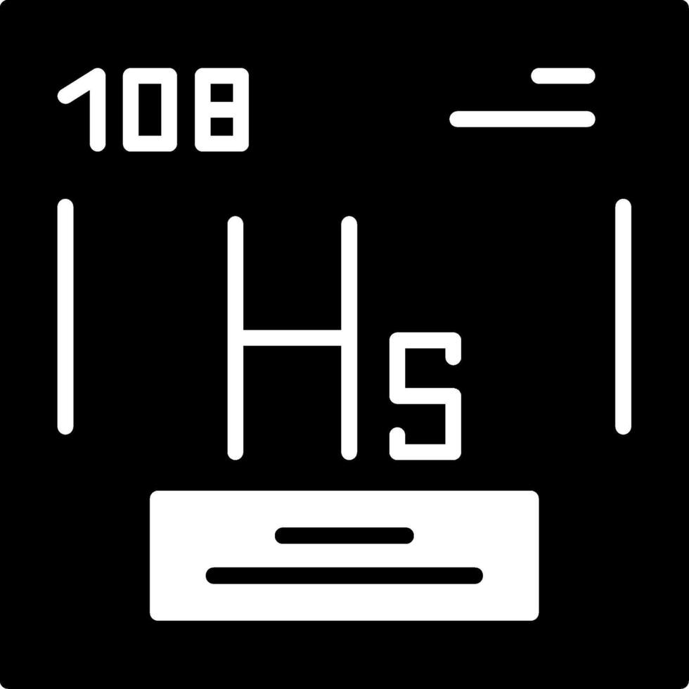 Hassium Icon Design vector