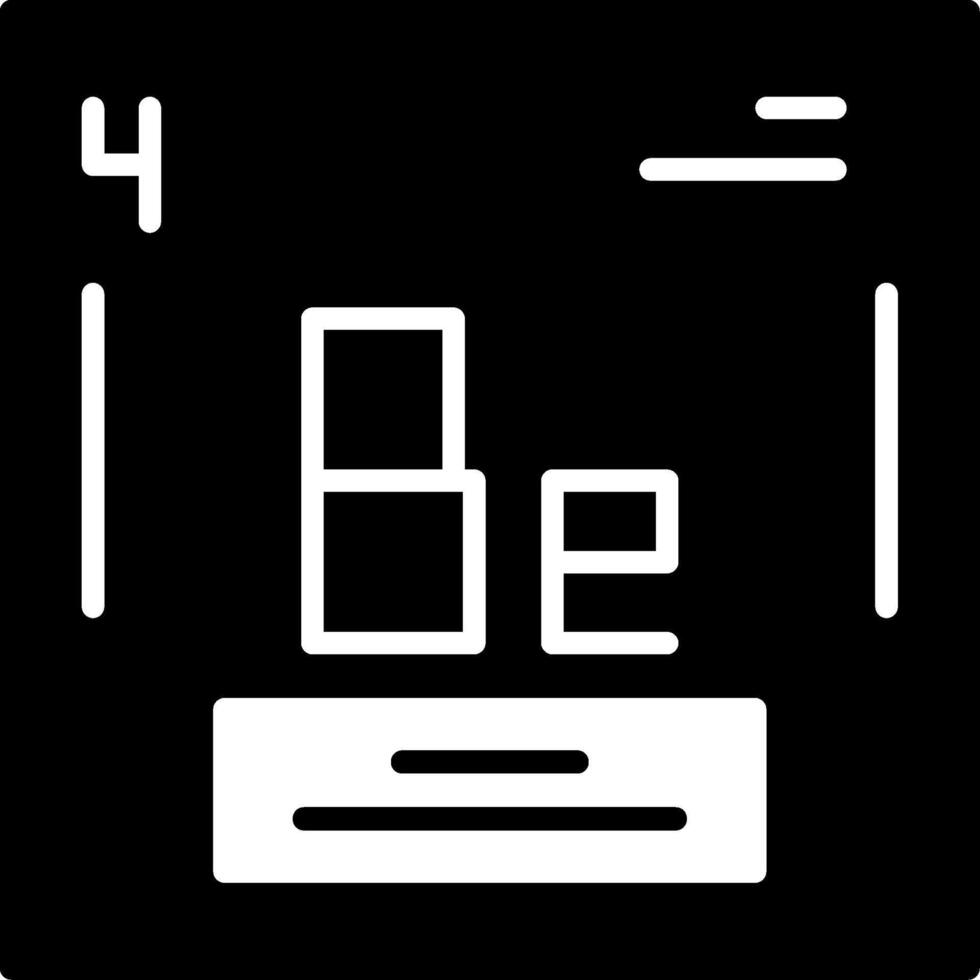 Beryllium Icon Design vector