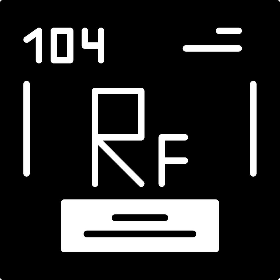 Rutherfordium Icon Design vector
