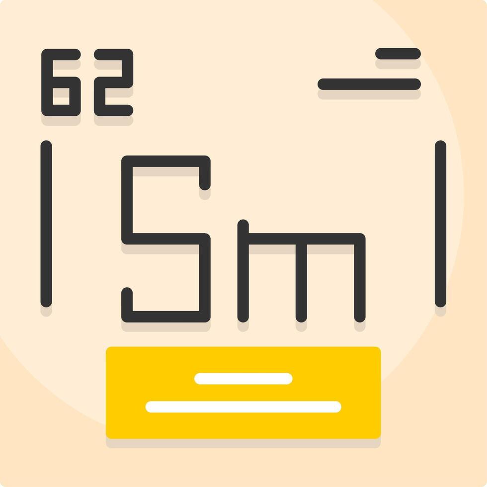 Samarium Icon Design vector