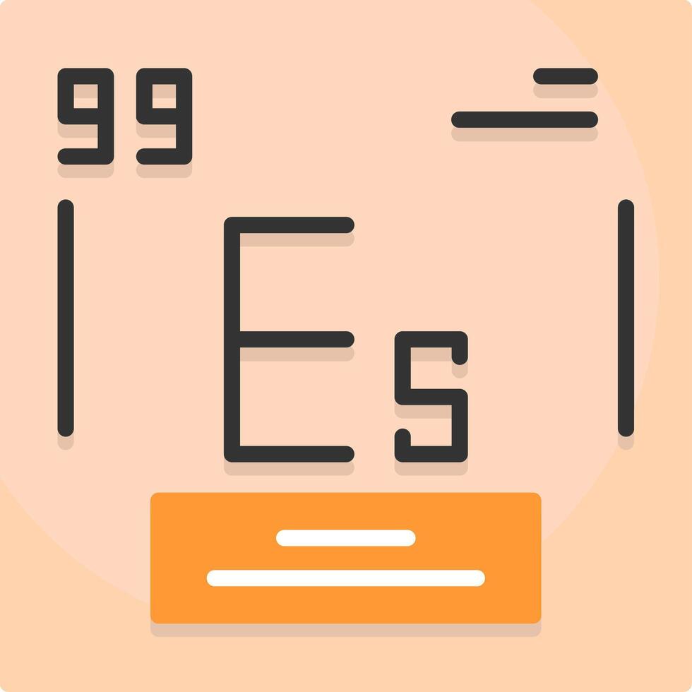 Einsteinium Icon Design vector