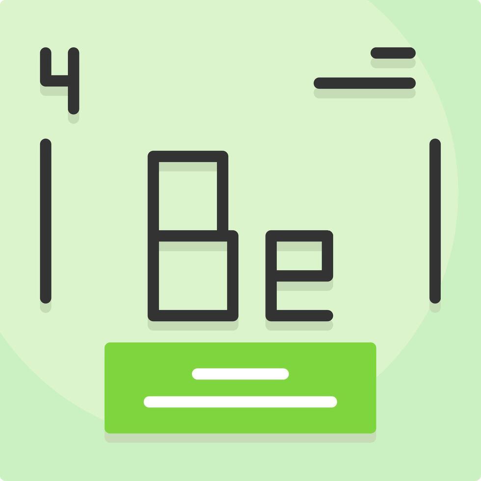 Beryllium Icon Design vector