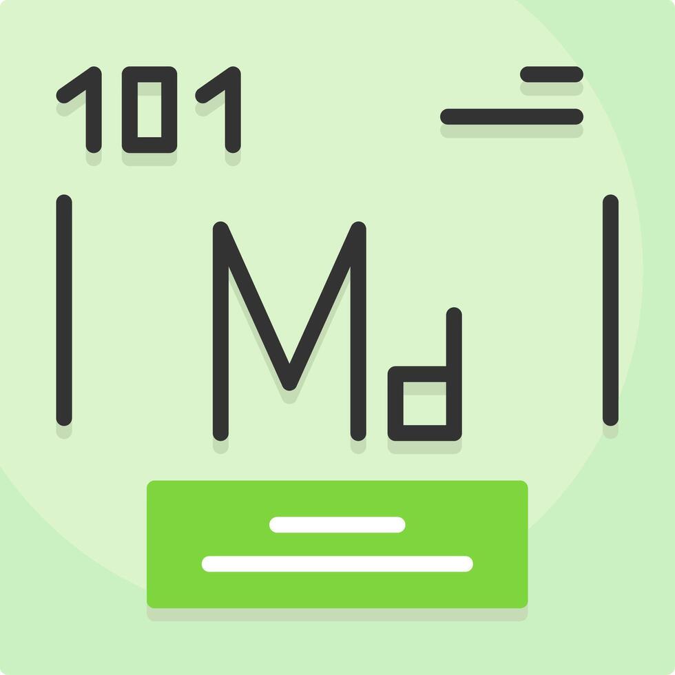 Mendelevium Icon Design vector
