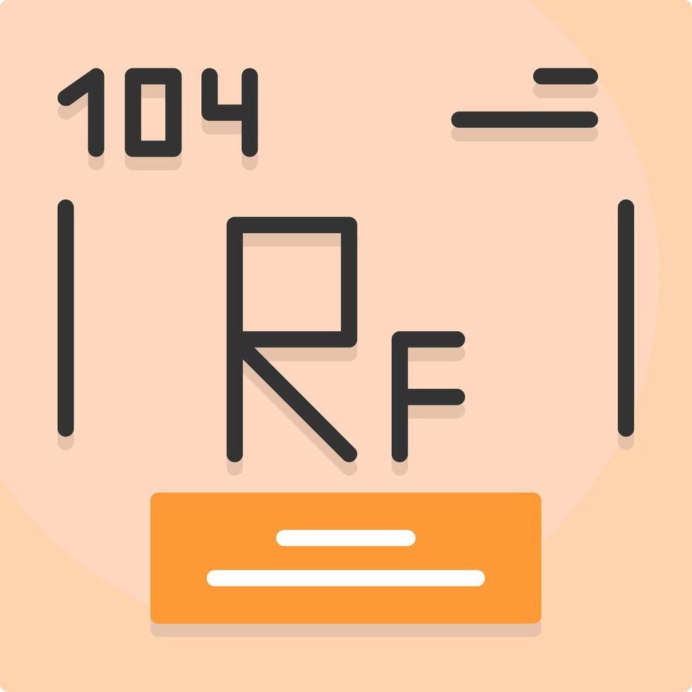 Rutherfordium Icon Design vector