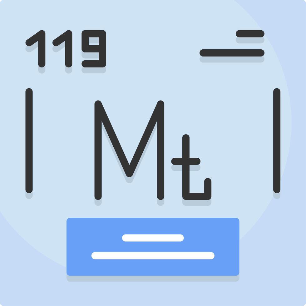 Meitnerium Icon Design vector